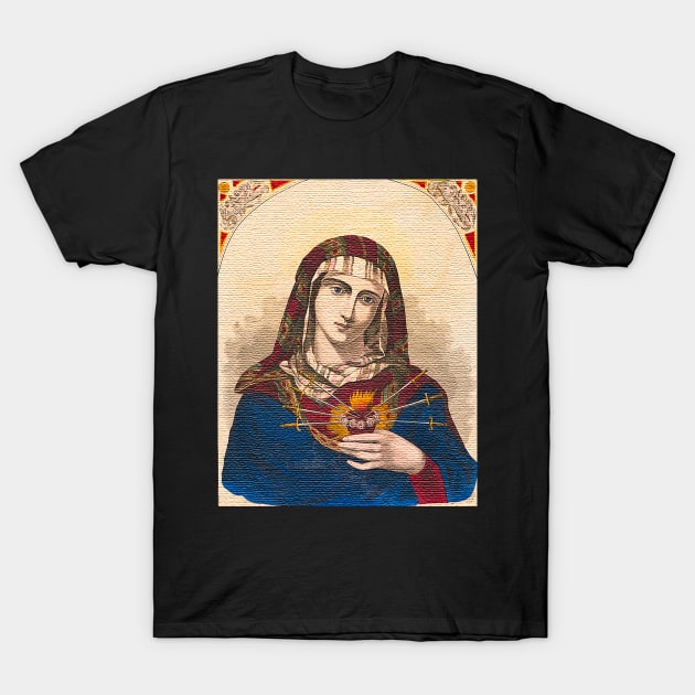 Sacred Heart of Mary T-Shirt by Marccelus